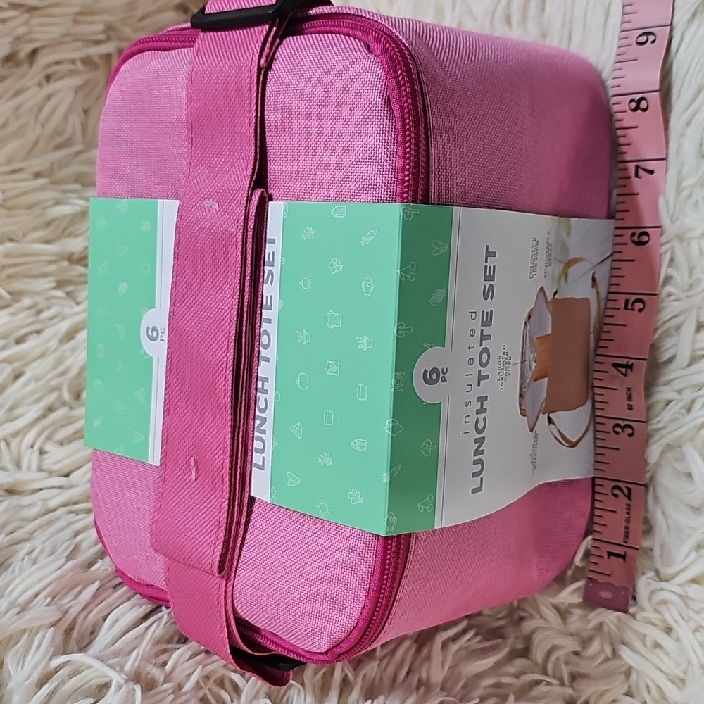 Pink Insulated Lunch Tote Set - Picture 5 of 7